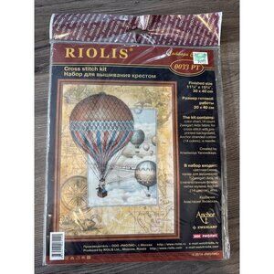 RIOLIS Around the World Hot Air Balloon Counted Cross Stitch Kit 0033 PT NEW